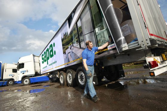 Printed truck side curtains