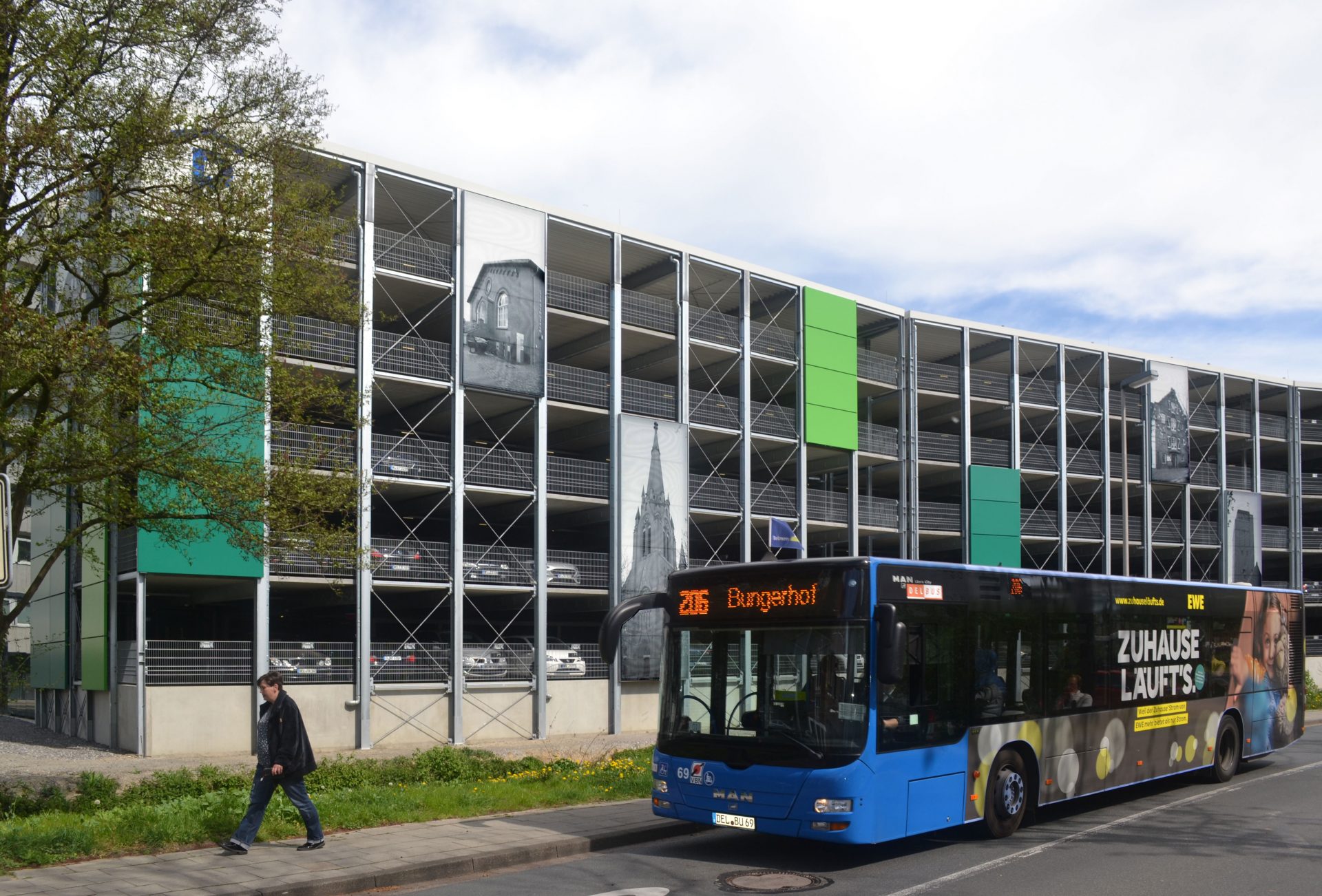 parking textile facade